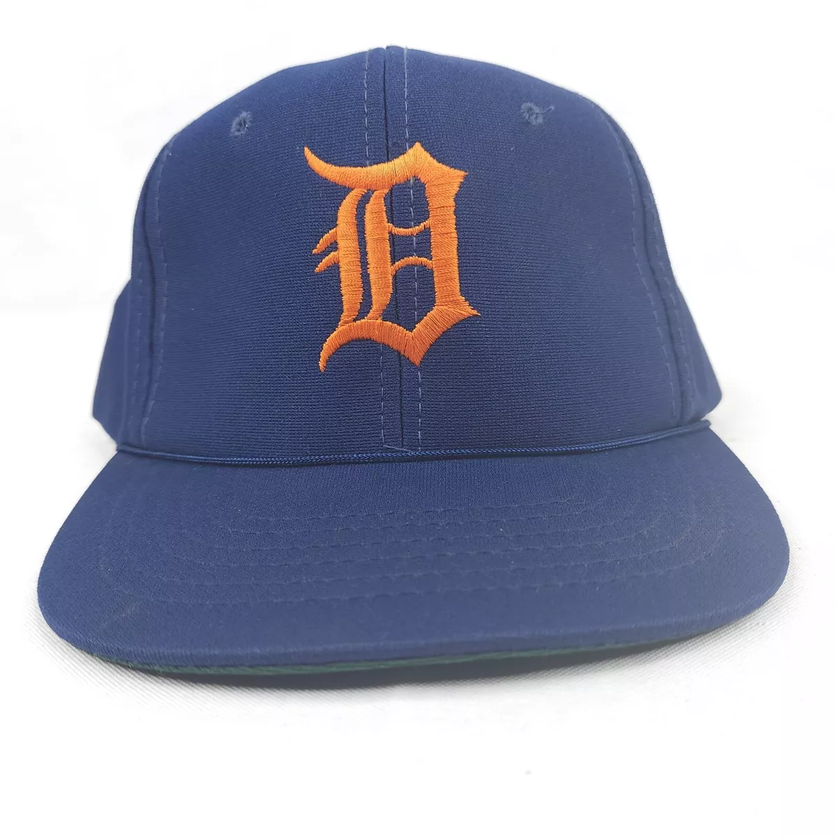 Vintage 90s Detroit Tigers Snapback Hat Orange D Baseball Cap MLB