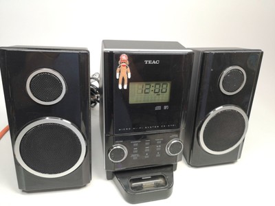 TEAC CD-X70i CD Player Ipod dock Bookshelf Micro Hi-Fi Stereo System Clock AM/FM