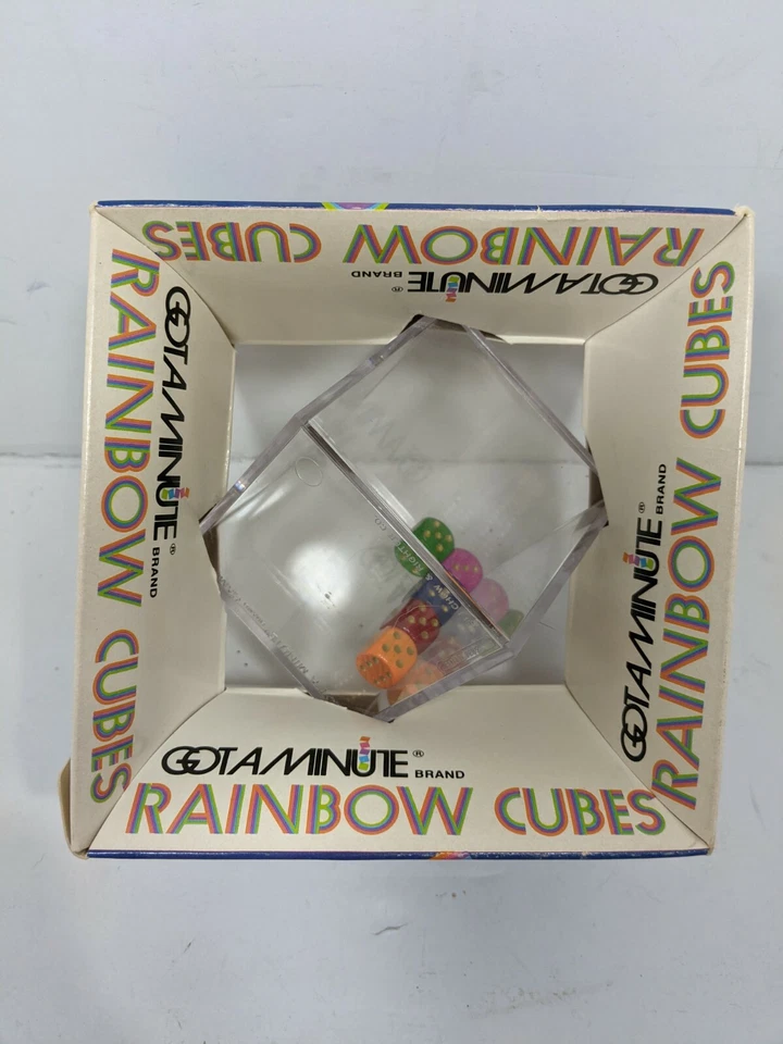 Vintage Yahtzee Got A Minute Game Rainbow Dice Shaker Cube - Brand New - Image 2 of 3