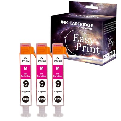 3 Pack PGI-9 PGI9 Magenta Ink Cartridge PGI 9 for PIXMA Pro 9500 Printer