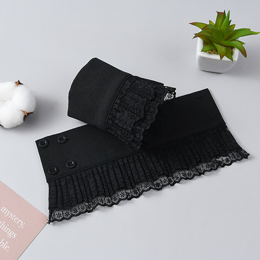 Lace Pleated Cuffs Lace Wrist Cuffs Fake Sleeve Cuffs Costume Wrist