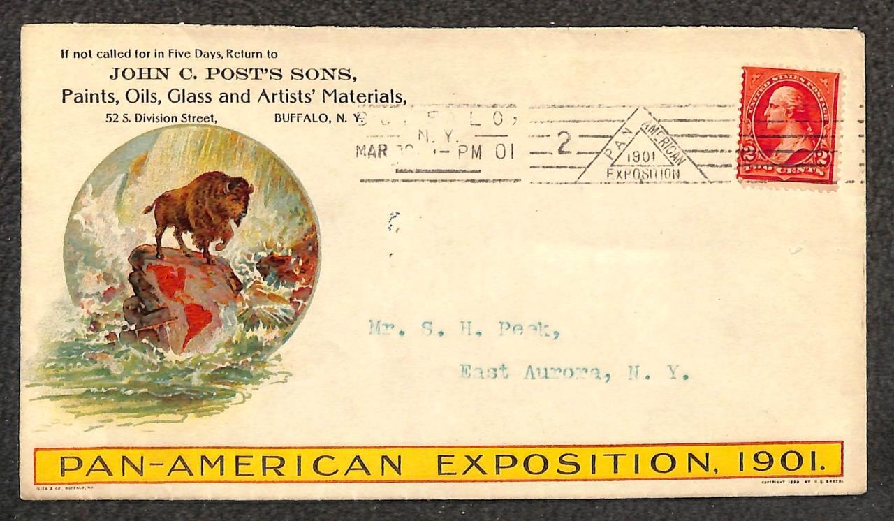 USA 267 STAMP BUFFALO NY BUTTS & ADAMS PAN AMERICAN EXPOSITION COVER