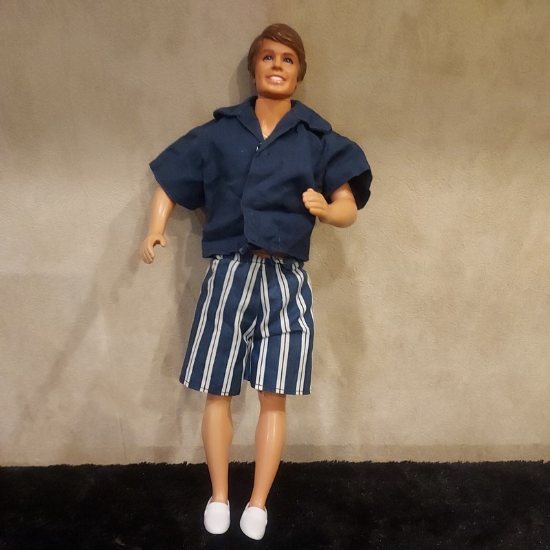 Vintage 1968 Mattel Twist & Turn Barbie KEN Doll Molded hair Taiwan 