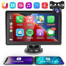 Portable wireless radio car stereo Apple CarPlay Android 7" touch screen