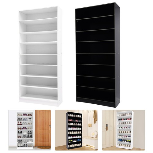 Gabinete de almacenamiento de zapatos blanco/negro de 8 capas, organizador de zapateros a prueba de polvo - Imagen 2 de 33