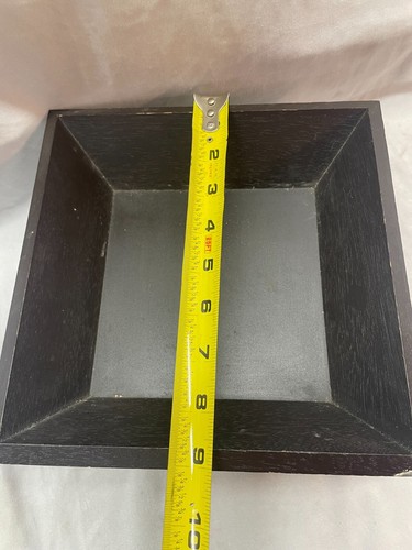 Contemporary Dark Wood Footed Square Bowl Coffee Table 9 1/2 x 9 x 4 1/4 - Picture 13 of 15