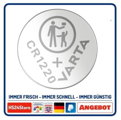 Knopfzellen VARTA CR1220 Bulk Batterien Auswahl