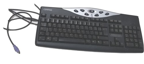 Compaq Sk 2850c vintage Keyboard Film prop PS/2 Silver & black same day post