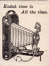 1913 Vintage Eastman Kodak Print Ad Camera Rochester Kodak Time is all the Time