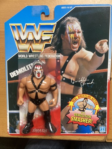 WWF HASBRO DEMOLITION SMASH, RARE, MOC, NEW, SERIE...