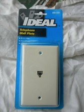 New Ideal 85-225 Telephone Jack Wall Plates Almond RJ11 Modular 3 pair Phone