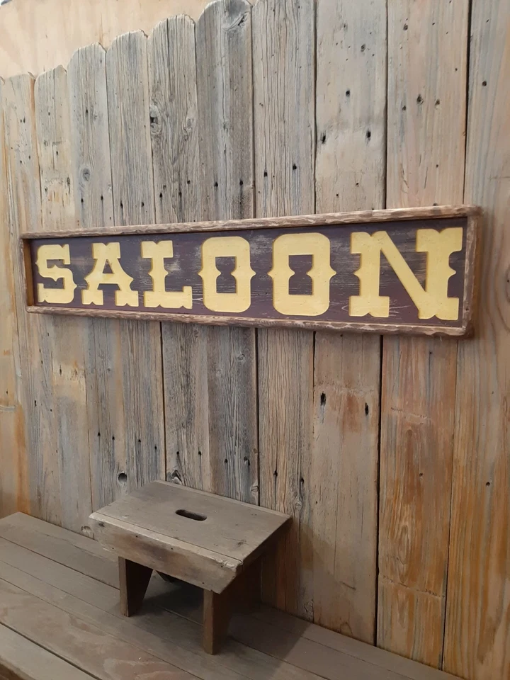 SALOON/Rustic/Carved/Wood/Sign/Western/décor/Ranch/Old West/Bar/Tavern/Man Cave - Image 3 of 4