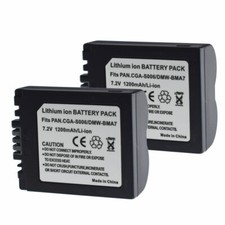 2X Replacement Battery for Panasonic CGA-S006e CGR-S006 S006e DMW-BMA7 DMC-FZ28