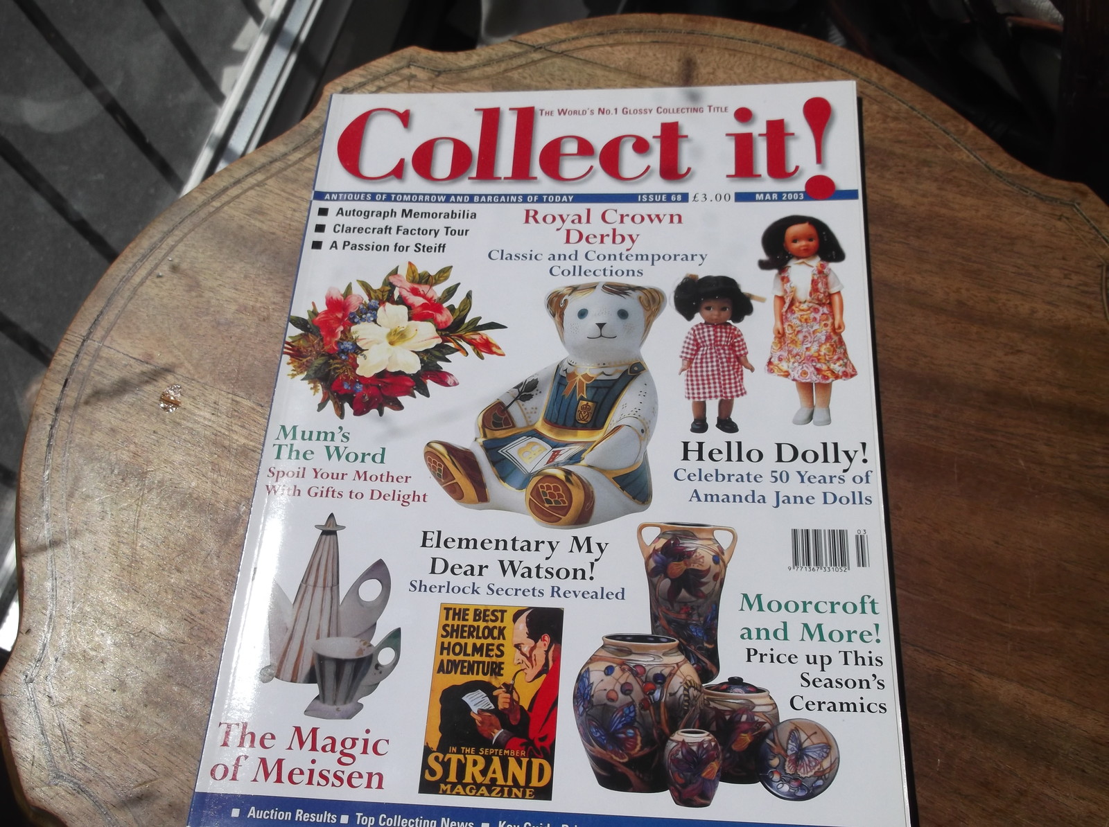 COLLECTABLE MAGAZINE COLLECT IT MAR 2003 #68 CROWN DERBYMEISSEN SHERLOCK STEIFF