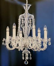 125240 Lampadario in cristallo di Boemia di Marino Cristal 5 luci