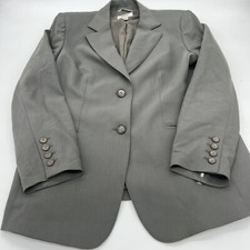 Talbots Green Blazer Wool Blend Women s Size 10P Petite VTG
