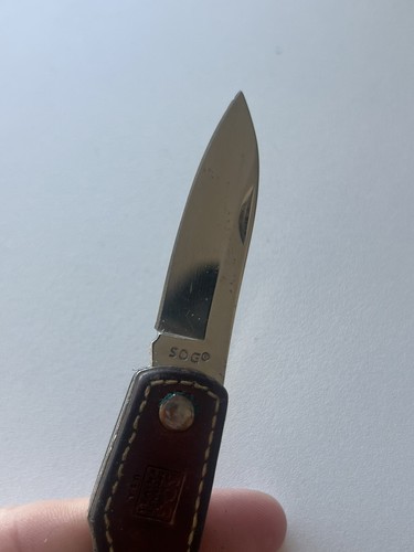 Vtg SOG Specialty Leather Seki Japan Folding Pocket Knife Keychain NICE! - Picture 6 of 11