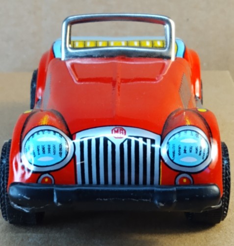 Two 5 Inch Tin Toy Friction Drive MG Roadsters Made in Japan - Picture 8 of 23