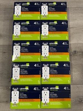 40PCS LEVITON 10-4PKS GFNT1-4W 15A GFCI WHITE (these are not tamper resistant)