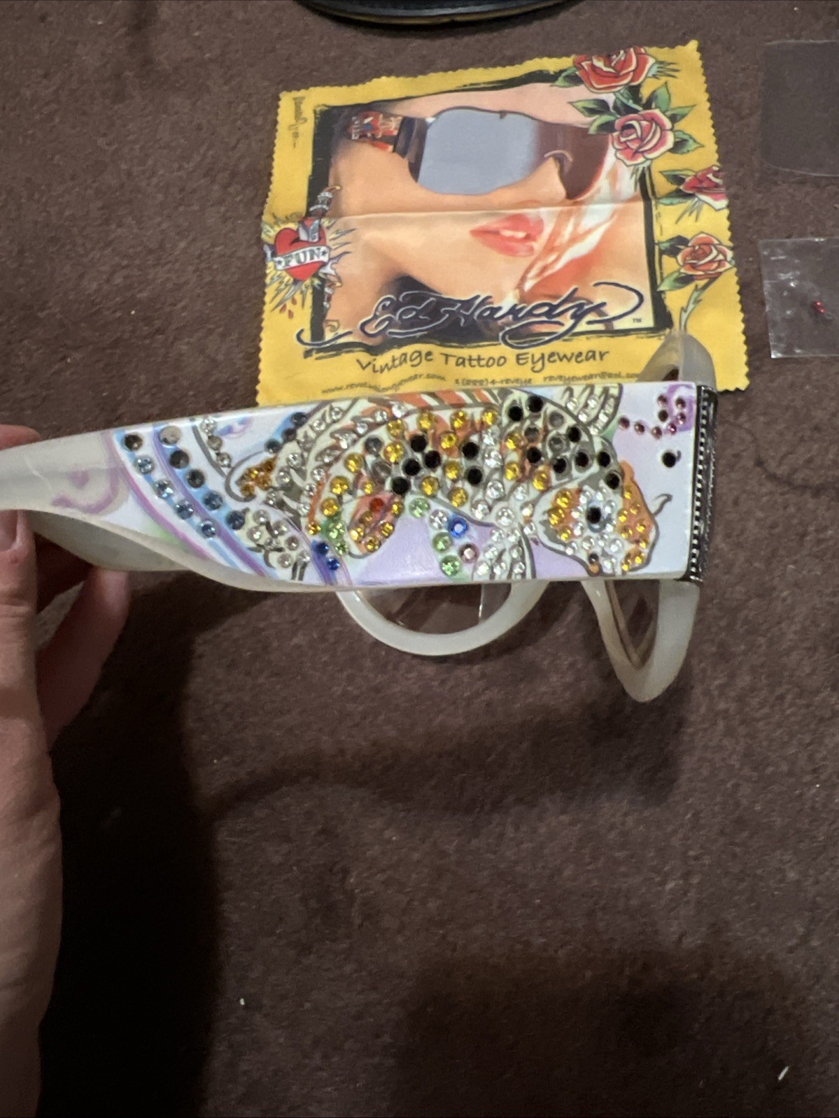 2000’s Ed Hardy Sunglasses, EHS-022, Cloud, With … - image 7