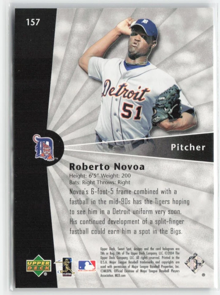 2004 Upper Deck Sweet Spot #157 Roberto Novoa /799 - Image 2 of 2