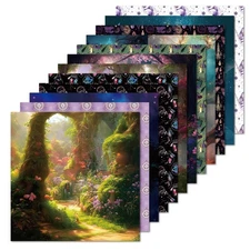 Enchanted Fantasy Forest 12x12 Paper Pad Pack Scrapbook Cardstock Decorative