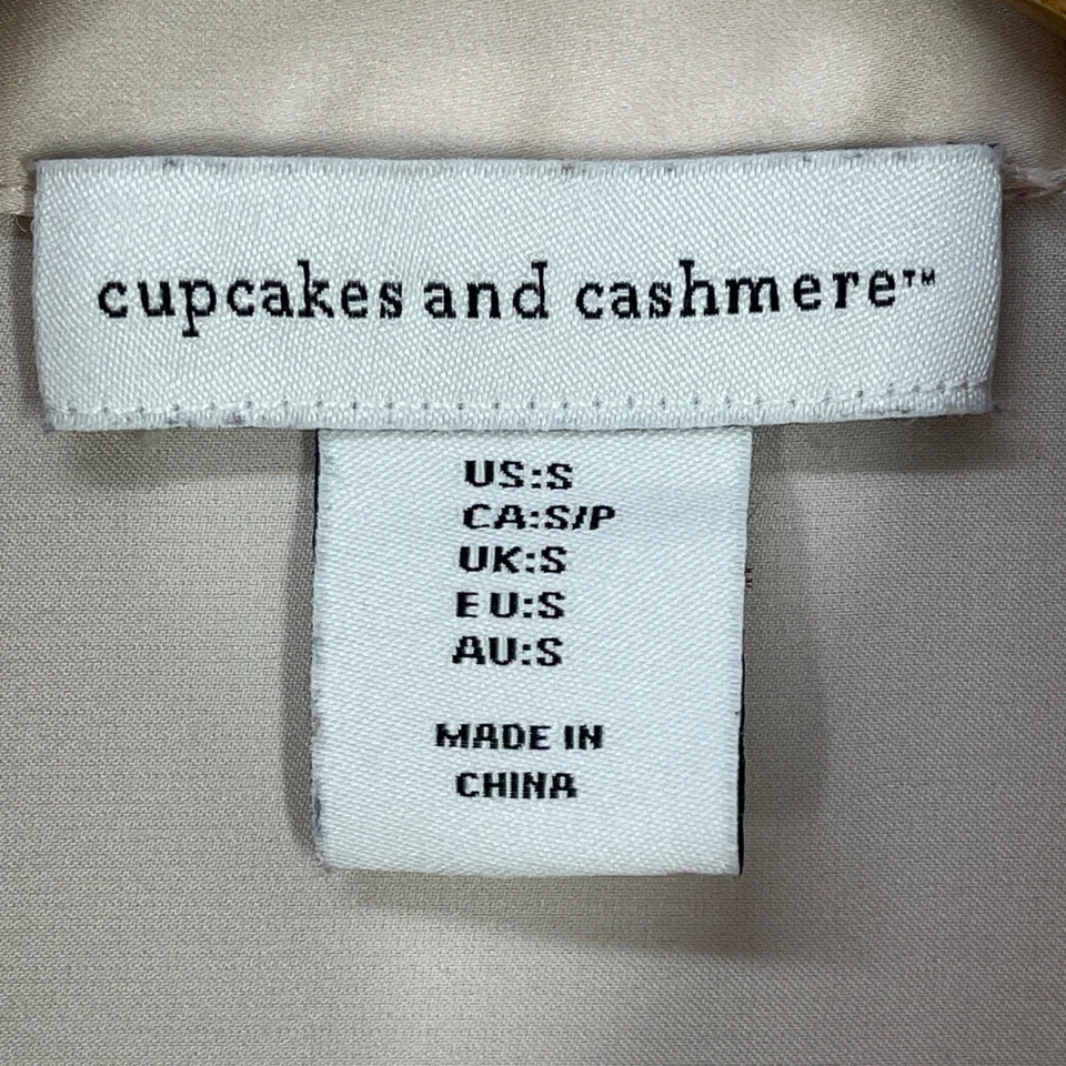 Blusa Mujer Cupcakes y Cachemira Femenina Coqueta Botón Camisa Talla S Crema Foto 4 de 4