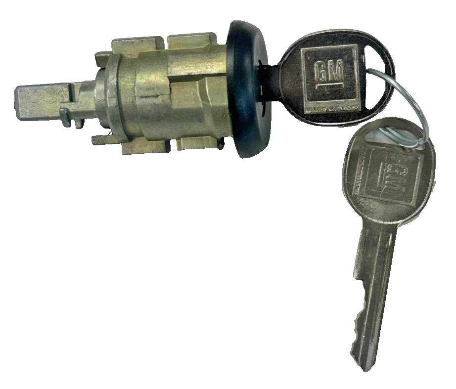 NUEVO Cilindro de llave de bloqueo de maletero/cubierta/bota negro para Select GM con 2 llaves con logotipo de GM Foto 2 de 4
