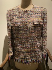EUC Tagliatore Gold Multi Ladies Jacket Blazer IT50 US12 14 L XL FREE SHIPPING