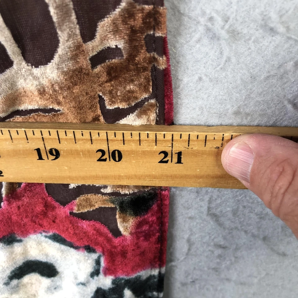 Jones New York Bufanda Mujer Talla Única Rojo Negro Marrón Burnout Terciopelo Floral Transparente Foto 3 de 4