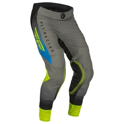 Fly Lite MX Motocross Offroad Hose Grau Blau Hi-Viz