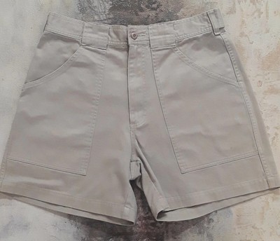 Cabelas Womens Sz 32 Beige Khaki High Rise Hiking Camping Walking Casual Shorts 