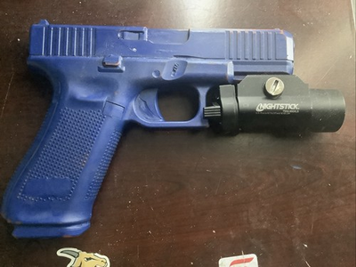 #ad Glock 45 Blue Gun With Nightstick TWM 850 $100.00