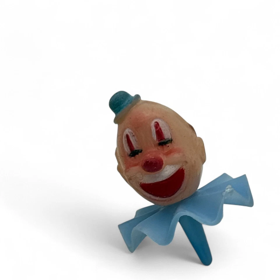 Винтажный набор из 6 пластиковых топперов для торта Wilton Clown середины века - Изображение 3 из 4