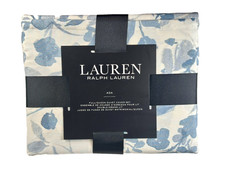 Ralph Lauren Ada Full Queen Duvet Cover Set Blue Floral Reversible Cotton