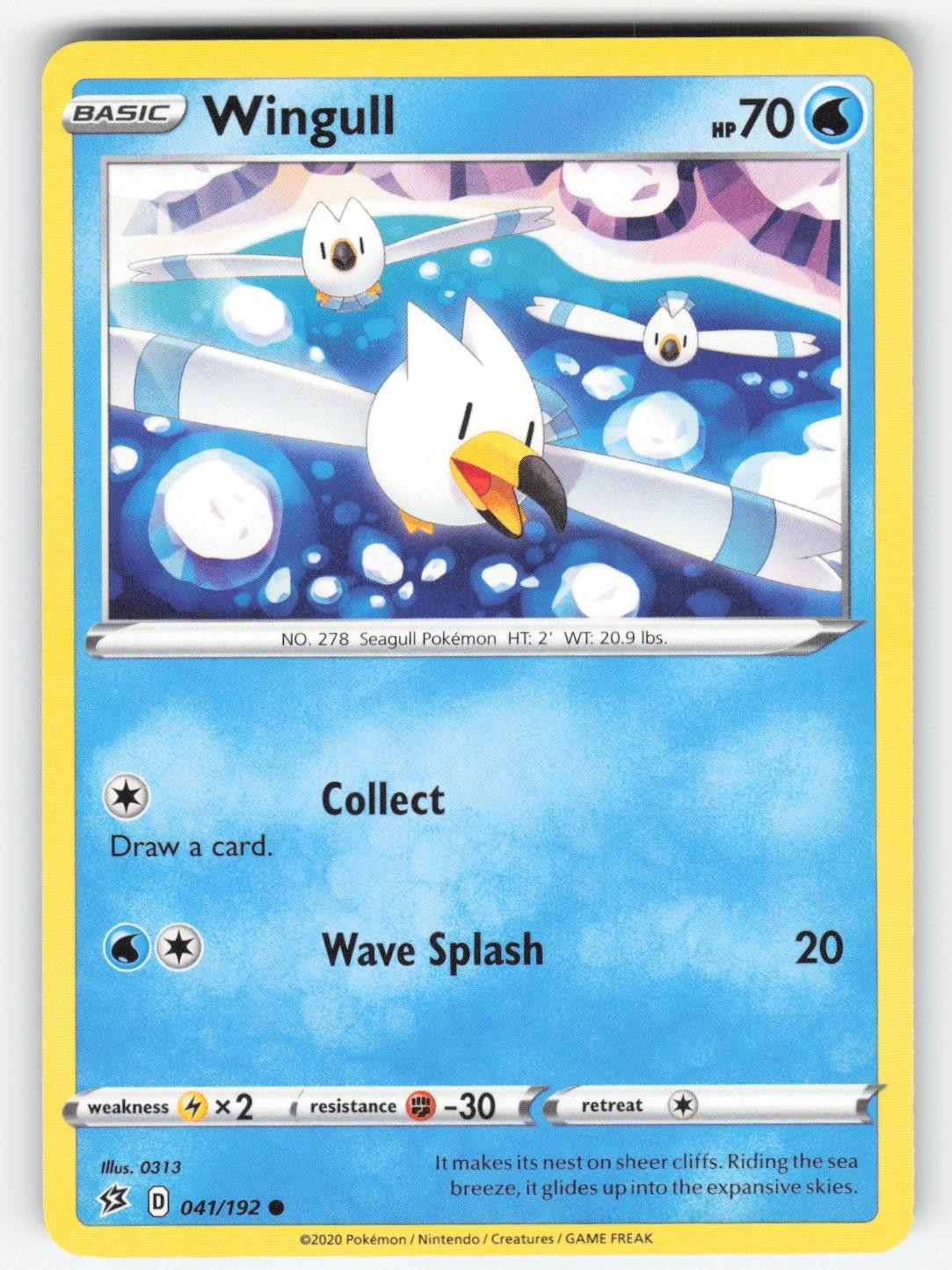 Wingull 041/192 Common Rebel Clash Pokemon Lightly Played