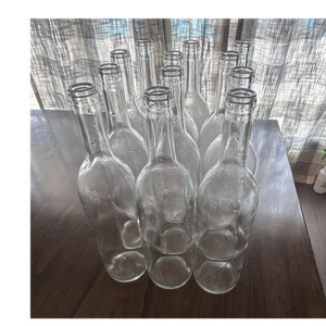 12 Clear Glass Empty Bottles for Storage, Crafts or Wedding DIY 