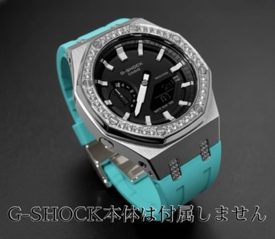 Rubber Belt for G-Shock GA 2100 Casioak Custom G-Shock Premium Brilliance Bezel