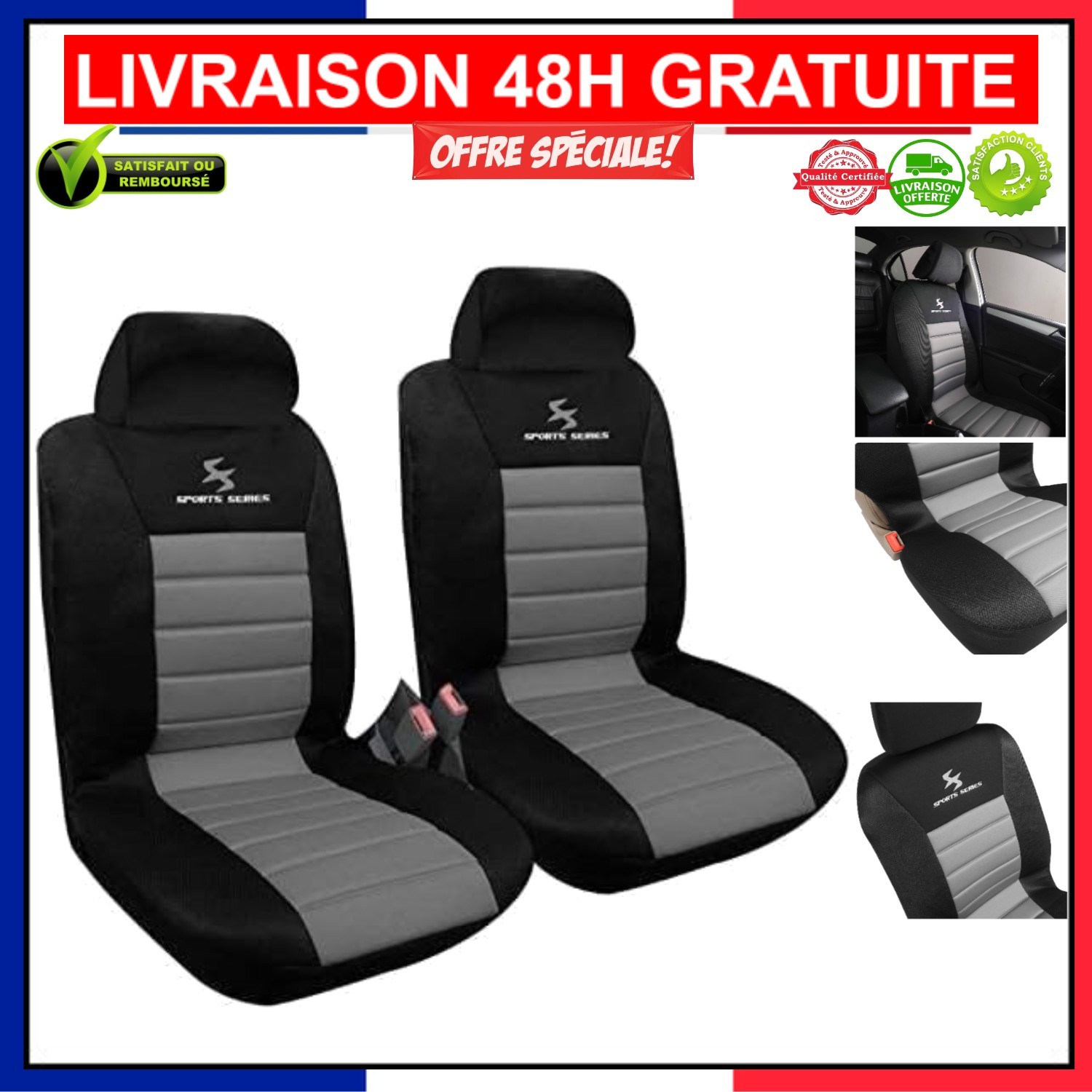 Housse pour 2 sièges avec haute protection contre l'usure et les taches