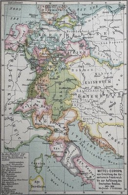 Antique Map - Central Europe 1804-1806 - The Rise of the Rhine Confederation