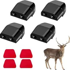 4 PCS Deer Whistles for Car, Dual Construction Deer Warning Device with Black