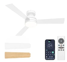 VOLISUN Ceiling Fan with Lights 42 inch Low Profile Ceiling Fan with Light an...