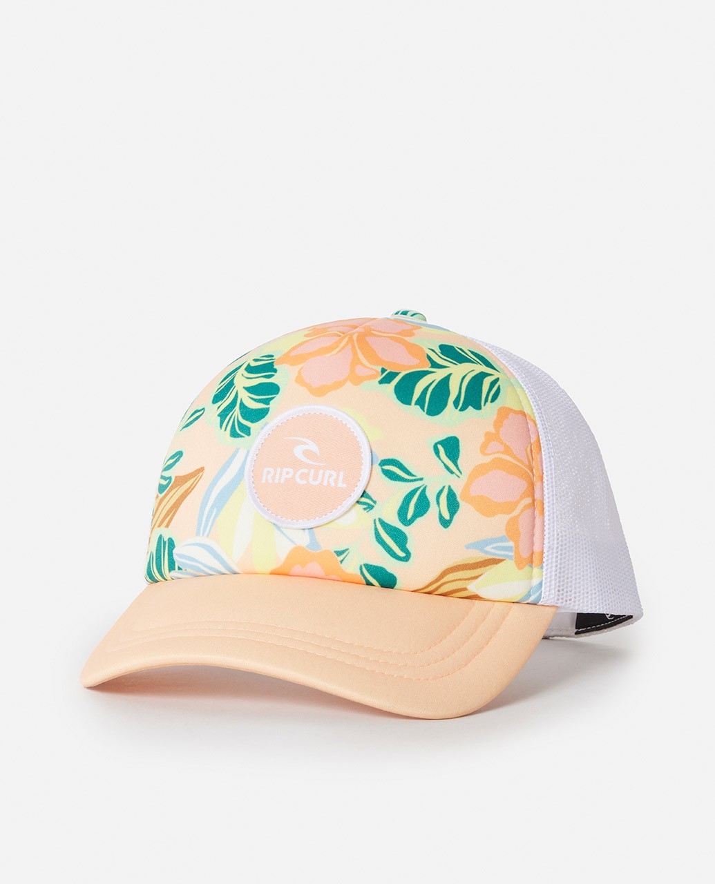 Rip Curl Womens Follow The Sun Trucker Peaked Cap Summer Hat - Light Orange