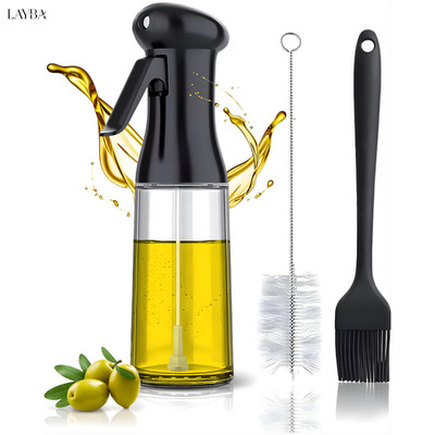 Ölsprüher 200ml SCHWARZ Glas Tropffrei Ölzerstäuber Ölspender Heißluftfritteuse
