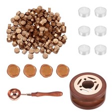 Wax Seal Kit, 150 Wax Beads, Candles, Copper Gold