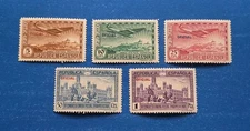 Spain Stamps, Scott CO1-CO5 Short Set MNH