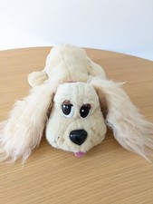 Vintage 2004 Mattel Pound Puppies 12" Cream Fluffy Electronic Dog Toy