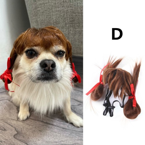 Funny Dog Wigs for Small Medium and Large Dogs Pet Wigs for Halloween, Christmas - Picture 10 of 25