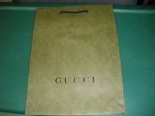 Authentic Gucci Shopping Gift Bag Approx 13.5 X 10 X 5.5 Green