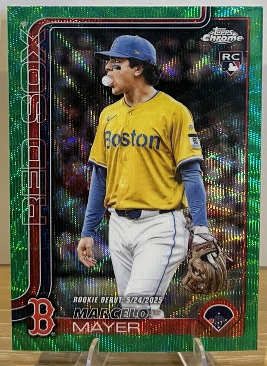 2025 Topps Chrome Update - Marcelo Mayer #USC117 Green Wave Refractor /99 RC)